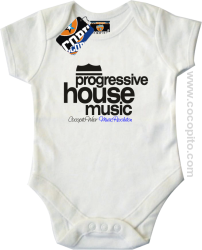 Progressive House MUSIC - Body dziecięce białe 