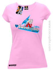 I love Świnoujście Windsurfing - Koszulka damska jasny róż 
