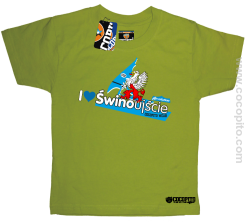 I love Świnoujście Windsurfing - Koszulka dziecięca kiwi