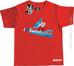 I love Świnoujście Windsurfing - Koszulka dziecięca czerwona 