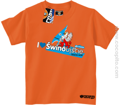 I love Świnoujście Windsurfing - Koszulka dziecięca pomarańcz 