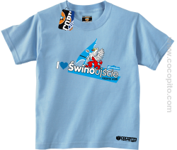 I love Świnoujście Windsurfing - Koszulka dziecięca błękit 