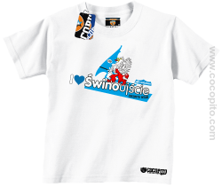 I love Świnoujście Windsurfing - Koszulka dziecięca biała 