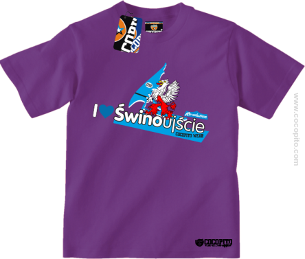 I love Świnoujście Windsurfing - Koszulka dziecięca fiolet 