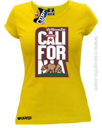 California Bear Symbol - Koszulka damska żółta