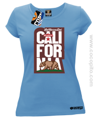 California Bear Symbol - Koszulka damska błękit 