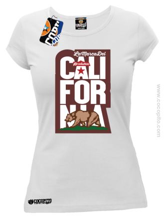 California Bear Symbol - Koszulka damska biała 