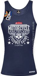Motorcycle Crown Skull Speedway - Top damski granat
