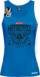 Motorcycle Crown Skull Speedway - Top damski niebieski
