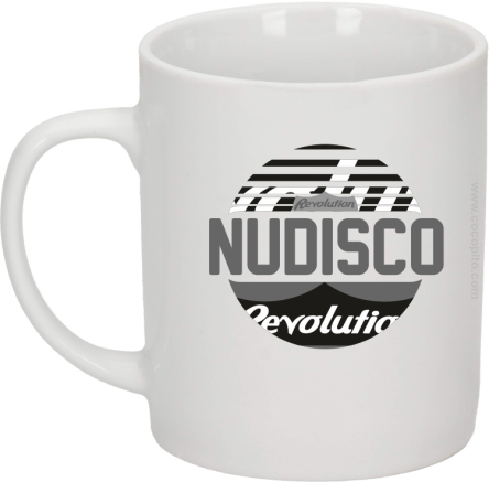 NU Disco Revolution Kula -  Kubek ceramiczny biały 
